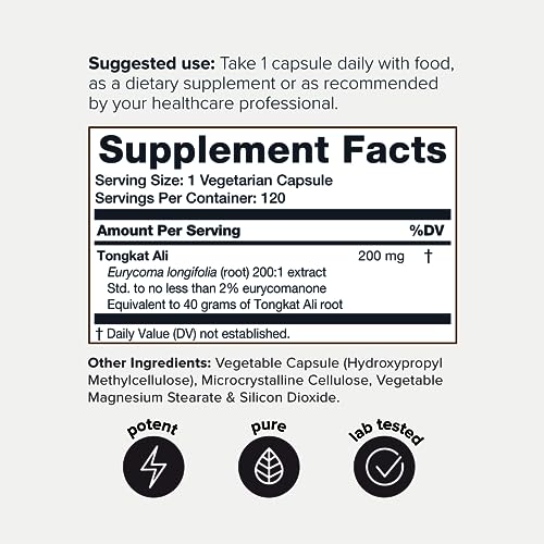 Tongkat Ali 40,000MG 200:1 Longjack for Men Extra Strength Ultra Concentrated Tongkat Toniiq Au supplements