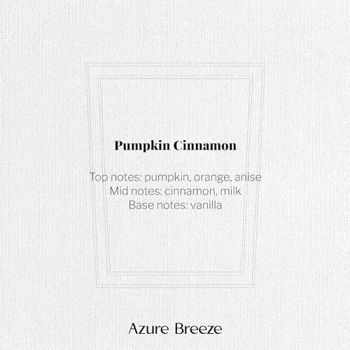 Pumpkin Scented Candles for Home - 12 oz, 70 Hours Burning - Natural Essential Oils & Soy Wax Azure Breeze Au supplements