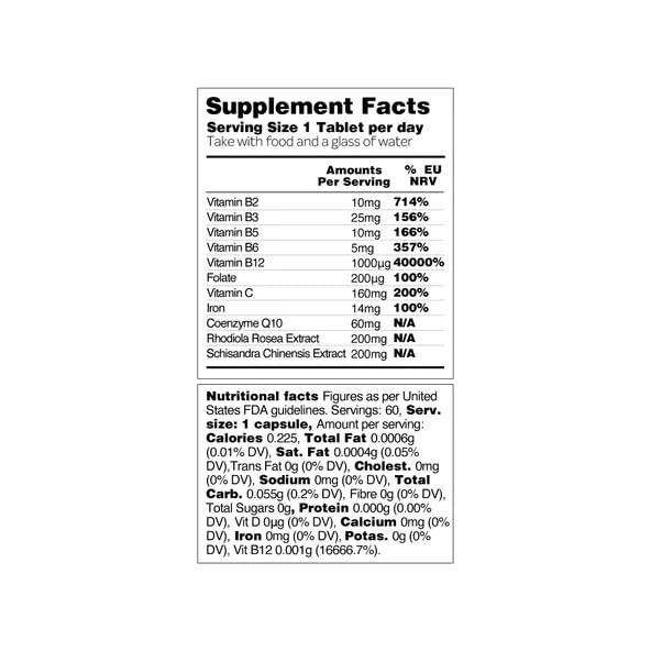 Vegetology Energy Supplements – Iron, Vitamin C & B2, B12, Folate & More – Vitamin Supple VEGETOLOGY Au supplements