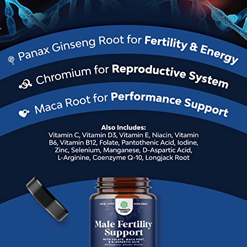 Prenatal Multivitamin Male Fertility Supplement - Mens Fertility Supplement with L-Arginine D-Aspartic Acid and Maca Root Prenatal Vitamins for Enhanced Motility Volume Potency and Fertility Support Natures Craft Au supplements