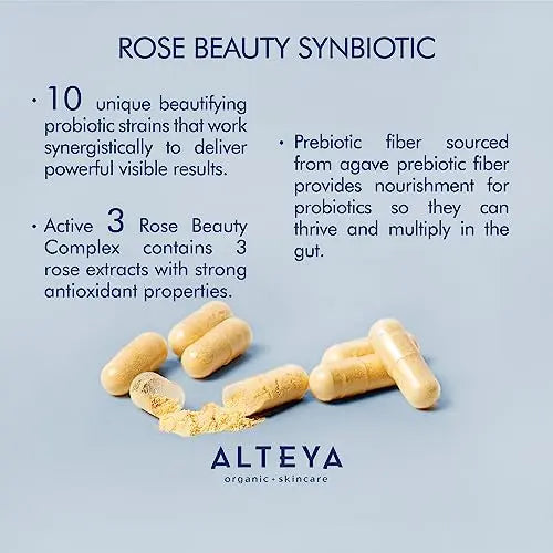 Alteya Organics Beauty Prebiotics + Probiotics and Rose Extracts, Skin Beauty from Within Supplement Alteya Organics Au supplements