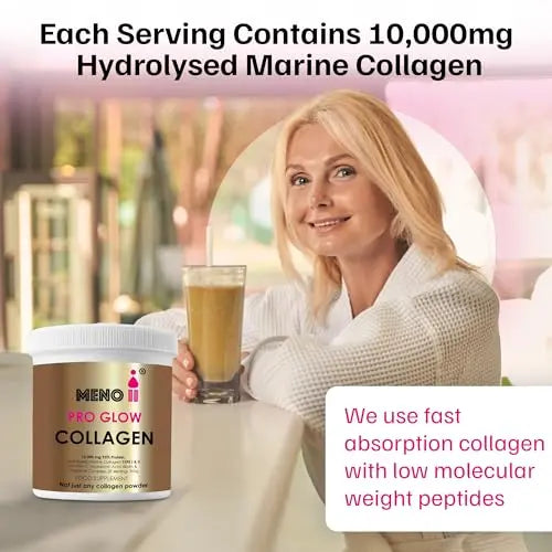 Meno II PRO Glow Marine Collagen Powder 10,000mg - High-Potency Supplements for Women Skin Hydration Meno II Au supplements