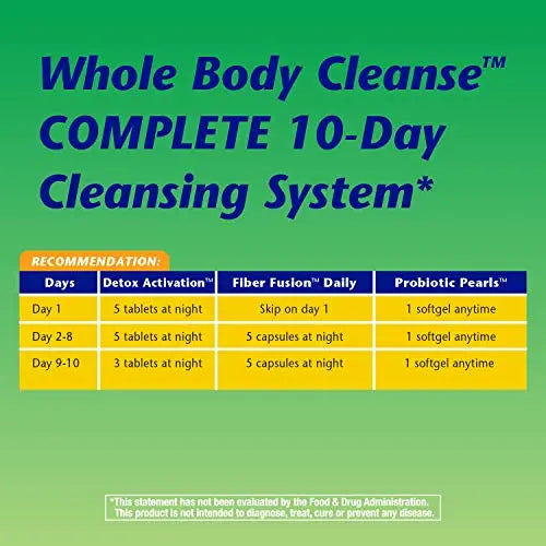 Nature's Way Whole Body Cleanse Complete, 10 Day Detox Cleansing System Kit with Probiotics Enzymatic Therapy Au supplements