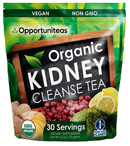 Opportuniteas Organic Kidney Detox Tea- Matcha Green Tea, Cranberry, Lemon & Ginger Opportuniteas Au supplements