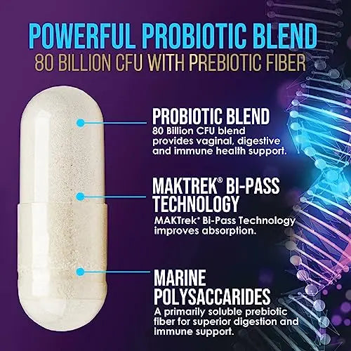 Probiotics for Digestive Health - 80 Billion CFU Guaranteed with Strains for Women's Nature's Nutrition Au supplements