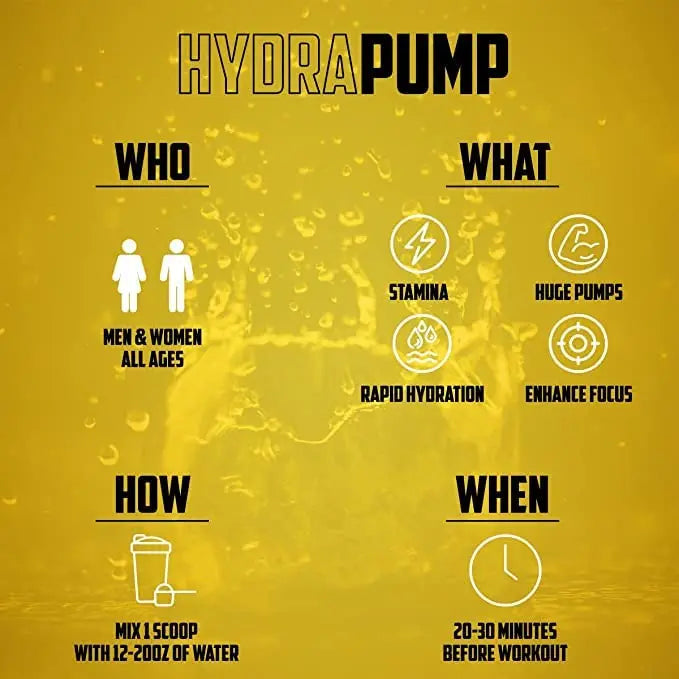 HydraPump | #1 New Stim Free Pre Workout Powder w/ Nitric Oxide Booster, Electrolytes EPN Supplements Au supplements