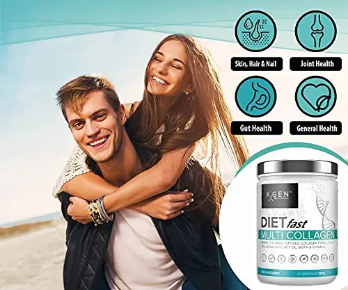 K-GEN Multi Collagen Peptides Powder Hydrolyzed Grass Fed Bovine, Wild Caught Marine | Advanced Diet Collagen Types I, III, IV & V Hyaluronic K GEN ketogenic enhancement Au supplements