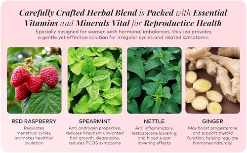Remedy & Restore Herbal Tea for Hormone Balance - Natural Menstrual Cycle Support, Spearmint Flavor, Loose Leaves, 1 Count Remedy & Restore Au supplements
