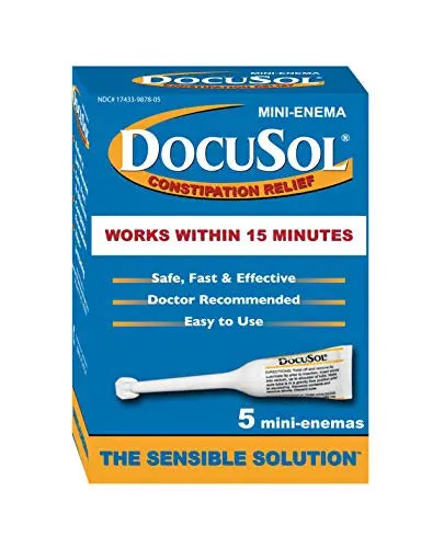 Docusol Docusate Sodium Mini Enema ml, Clear, 0.84 Fl Oz Enemeez Au supplements