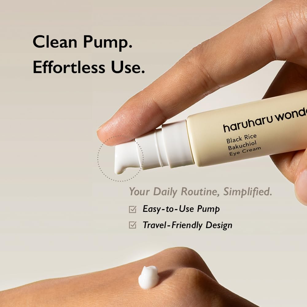 Haruharu Wonder Black Rice Bakuchiol Eye Cream 0.67 fl.oz / 20ml | Anti-Aging, Wrinkle Care, Natural Retinol Alternative
