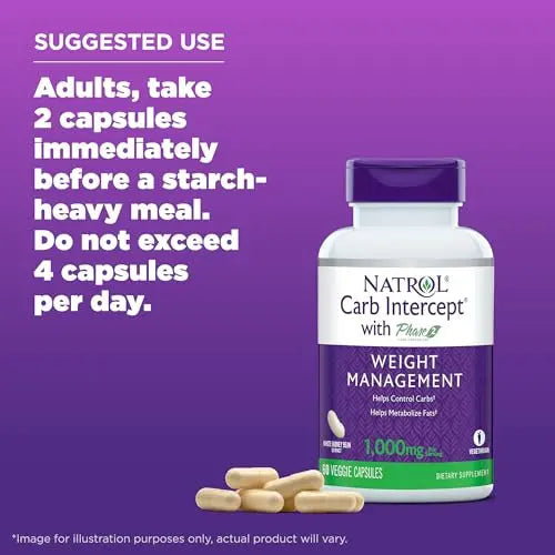 Natrol Carb Intercept with Phase 2 Starch Neutralizer, 60 Capsules Natrol Au supplements