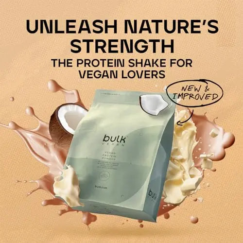 Bulk Vegan Protein Powder, White Chocolate Coconut, 1 kg, New & Improved Formula, 28 Servings Bulk Au supplements