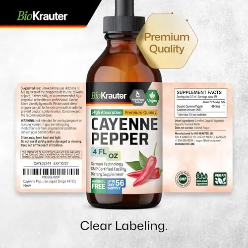 MAUWE HERBS Cayenne Pepper Supplement - Organic Cayenne Pepper Tincture MAUWE HERBS Au supplements