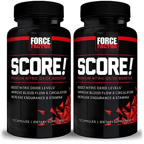 FORCE FACTOR Score!, 2-Pack, Nitric Oxide Supplement for Men, Nitric Oxide Booster Force Factor Au supplements