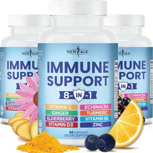 NEW AGE 8 in 1 Immune Support Booster Supplement with Echinacea, Vitamin C and Zinc NEW AGE Au supplements
