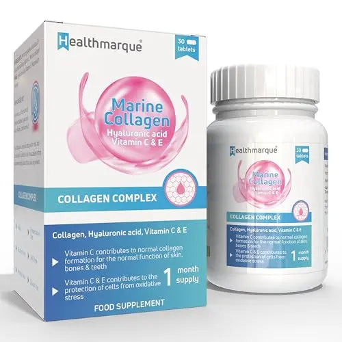 Collagen Complex | Collagen + Hyaluronic Acid + Vitamin C + Vitamin E | Tablets Healthmarque Au supplements