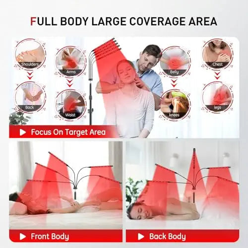 Red Light Therapy Lamp, 150 LEDs Infrared Light Therapy with Adjustable Stand - 660nm Redlight Rikimxin Au supplements
