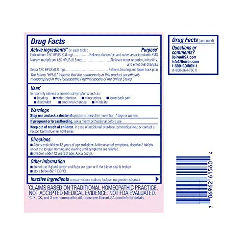 Boiron Cyclease PMS Relief Tablets for Symptoms from PMS of Bloating, Aches, Mood Swings, and Irritability Boiron Au supplements