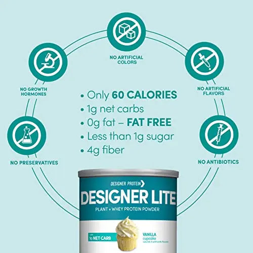 Designer Wellness, Designer Lite, Low Calorie Natural Protein, Prebiotic Fiber, Key Vitamins Designer Protein Au supplements