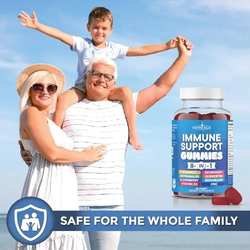 NEW AGE 8 in 1 Immune Support Booster Supplement with Elderberry, Vitamin C NEW AGE Au supplements