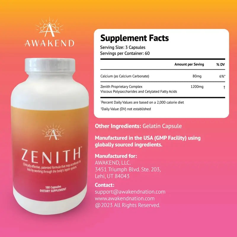 Awakend Leptin Supplement - Start Taking No Stimullants, All Natural Polysaccharides AWAKEND NATION Au supplements