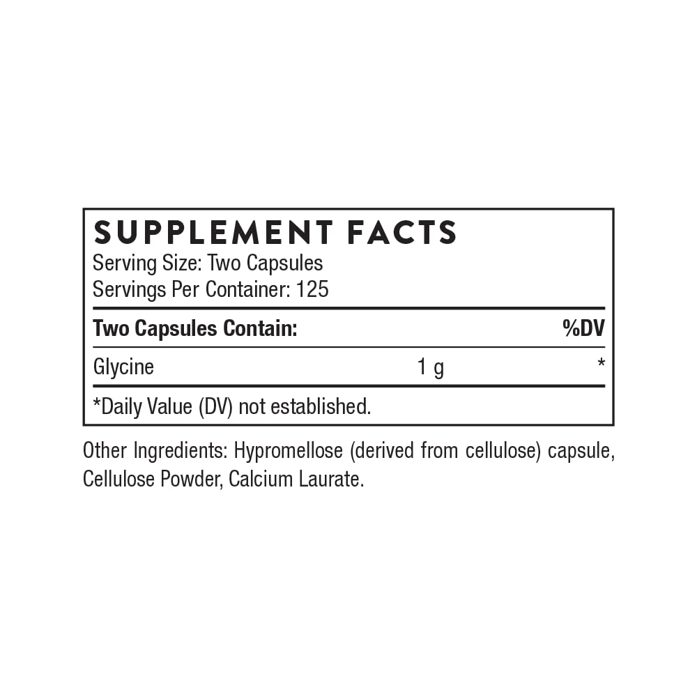 THORNE - Glycine - Amino Acid Support for Relaxation, Detoxification, and Muscle Function* - 250 Capsules THORNE Au supplements