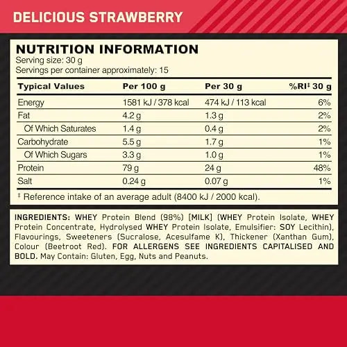 Optimum Nutrition Gold Standard 100% Whey Muscle Building and Recovery Protein Powder Optimum Nutrition Au supplements