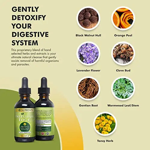 Go Nutrients Intestinal Edge Gut Detox Cleanse for Humans: Enhance Digestive Go Nutrients Au supplements