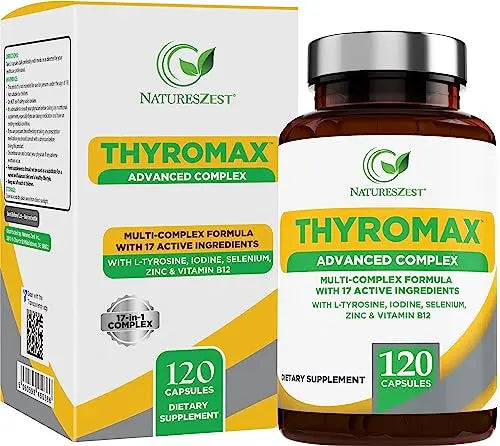 Natures Zest Thyroid Support Supplement for Women & Men - 120 Vegan Capsules Natures Zest Au supplements