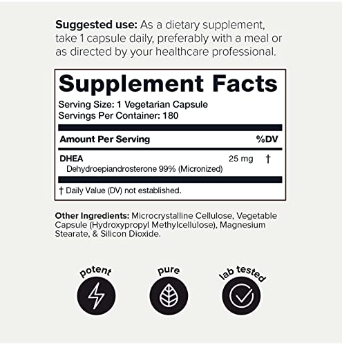 Toniiq Ultra High Strength DHEA Capsules - DHEA for Men and Ladies - 25mg Micronized Toniiq Au supplements
