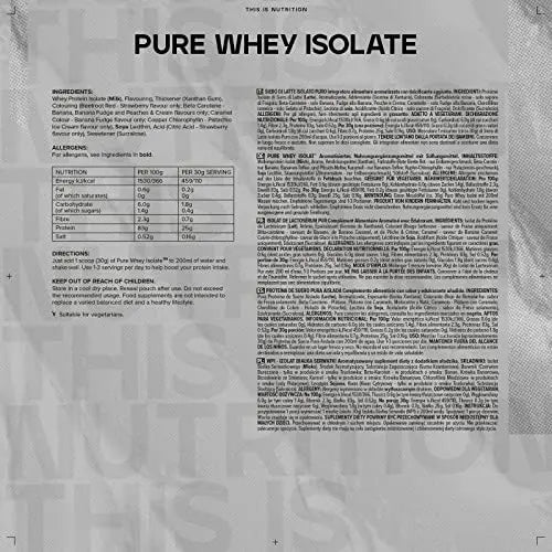 Bulk Pure Whey Protein Isolate, Protein Powder Shake, Banana, 500 g, Packaging May Vary Bulk Au supplements