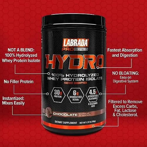 Labrada Hydro 100% Pure Hydrolyzed Whey Protein Isolate Powder, Lactose Free Labrada Au supplements