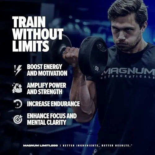 LIMITLESS Magnum 504g - Muscle Workout Powder, Sport Pre Workout for Men and Women LIMITLESS Au supplements