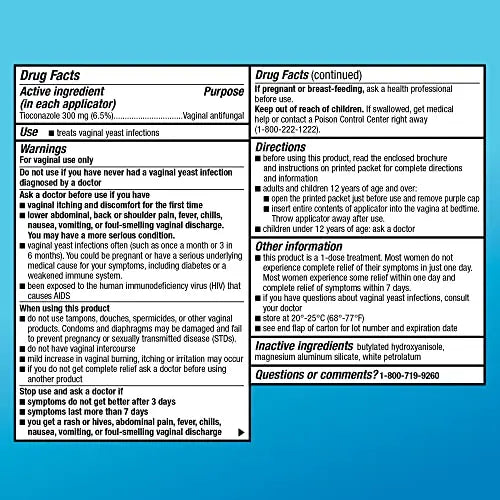 Amazon Basic Care Tioconazole Ointment 6.5 Percent, Vaginal Antifungal, 1-Dose Treatment Amazon Basic Care Au supplements