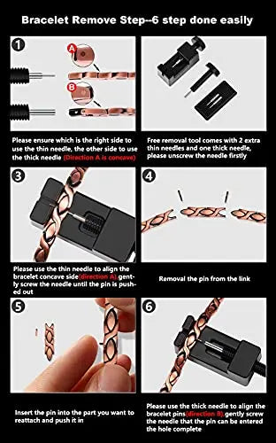 Jecanori Copper Bracelets for Women,Classic Magnetic Copper Bracelet,Valentine's Day Jecanori Au supplements
