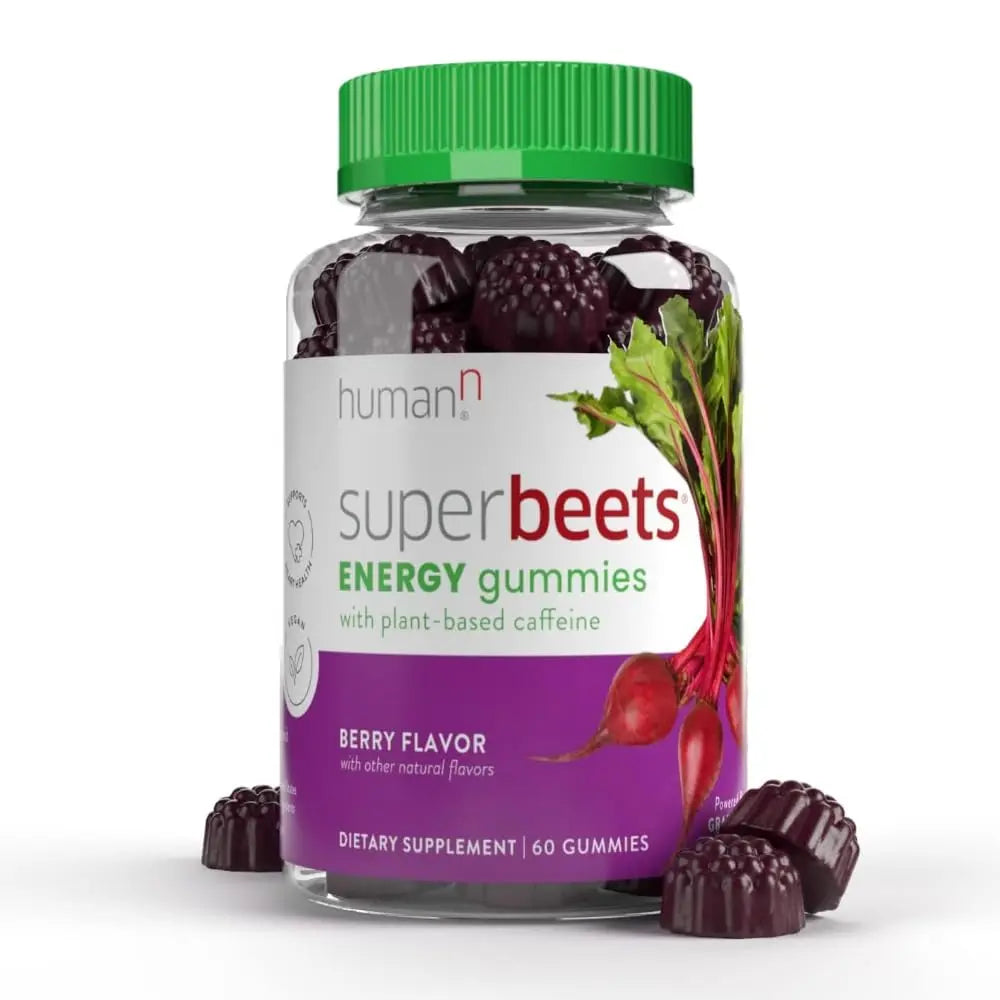 humanN SuperBeets Energy Gummies - Quick Energy & Mental Focus - Help Increase Nitric humanN Au supplements