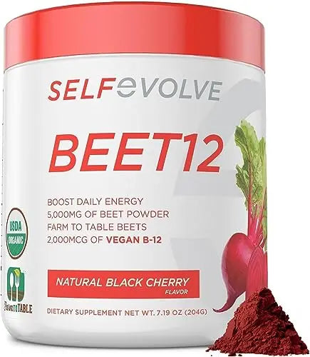 selfevolve Beet12 - Organic Beet Root Powder Enhanced with Vitamin B12, Nitric Oxide Booster selfevolve Au supplements