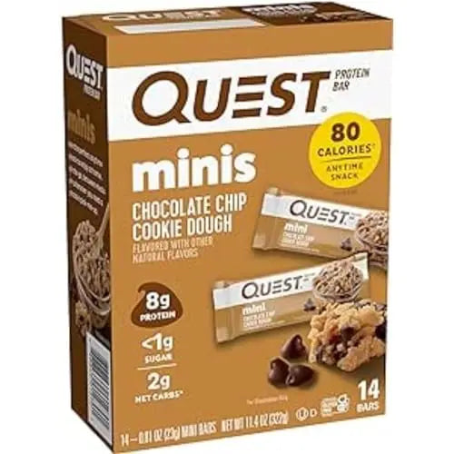 Quest Nutrition Mini Chocolate Chip Cookie Dough Protein Bars, High Protein, Low Carb Quest Nutrition Au supplements