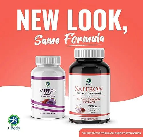 1 Body Saffron Extract 8825 – Antioxidant & Mood Support Saffron Supplement 1 Body Au supplements