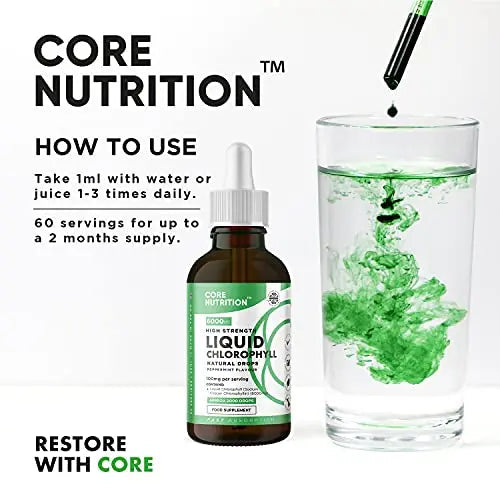 Core Nutrition Liquid Chlorophyll Drops for Water - 2 Fl. Oz for 60 Servings - 2 Month Supply Core Nutrition Au supplements