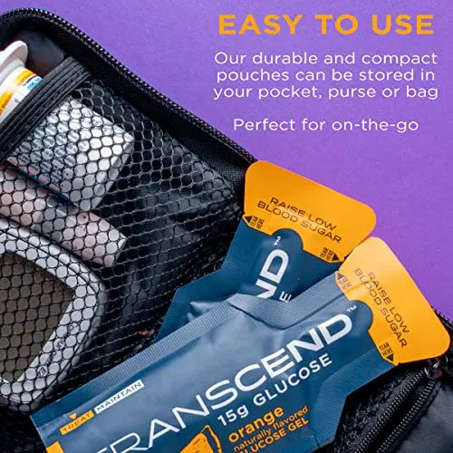 Transcend Glucose Gel Packs - Orange, 60 Pack (1.1oz Each) - FSA/HSA Transcend Au supplements