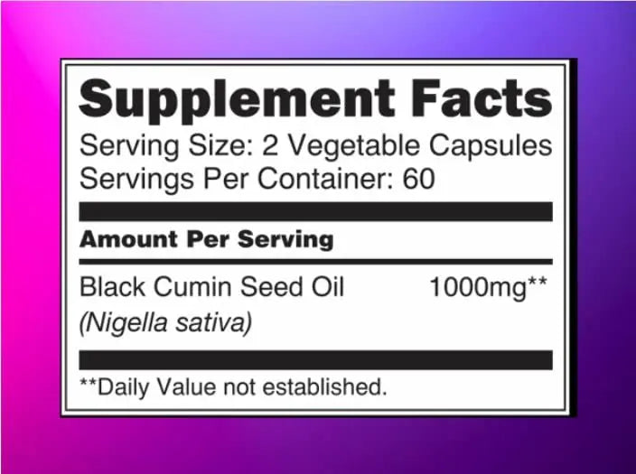 Black Seed Oil Capsules 1000mg - Premium Black Cumin Seed Oil Capsules - Black Seed Blossom Nature Au supplements