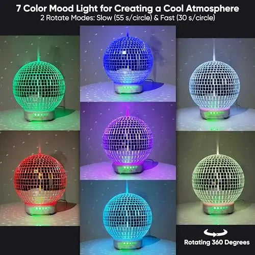 Disco Ball Diffuser Rotating - 300 ML Mirror Ball Oil Diffuser, Essential Oils Diffusers for Home SCANDINORDICA Au supplements
