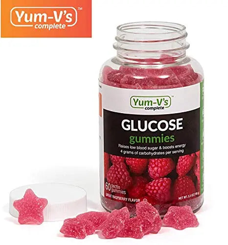 YumVs Complete Glucose Gummies, Raspberry Flavor, (60 Ct); Chewable YUM-V'S Au supplements