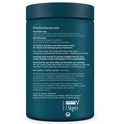 Kinetica Recovery Powder, Post Workout Drink, Muscle Repair and Energy Store Replenisher Kinetica Au supplements