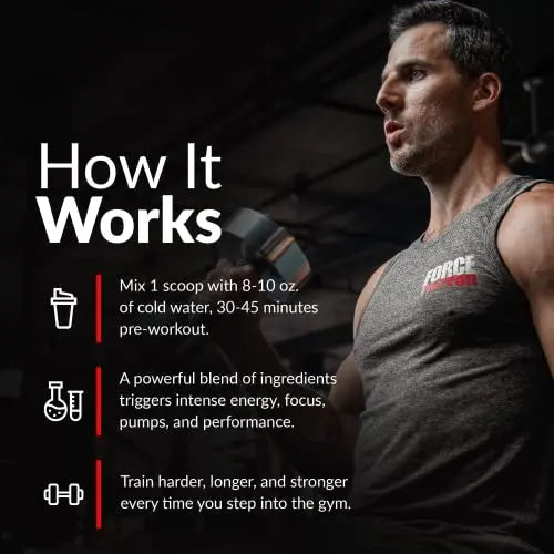 FORCE FACTOR Test X180 Pre-Workout Powder & Energy Supplement, Boost Focus Force Factor Au supplements