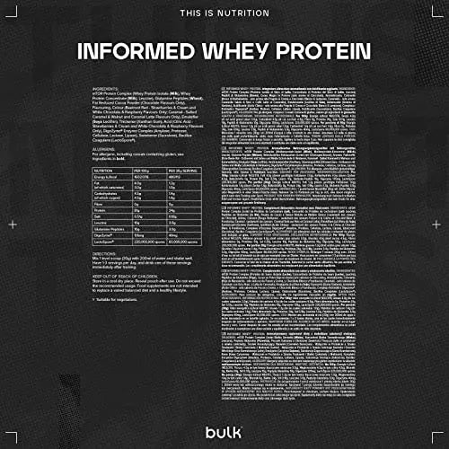 Bulk Informed Whey Protein Isolate Powder, Protein Shake with Added Digestive Enzymes Bulk Au supplements