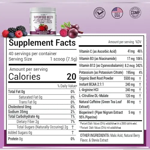 Peacock Max Superfoods Blend Immunity Support Vegan Gluten Free (Beets Nitric Oxide B12 Powder) Peacock Max Au supplements