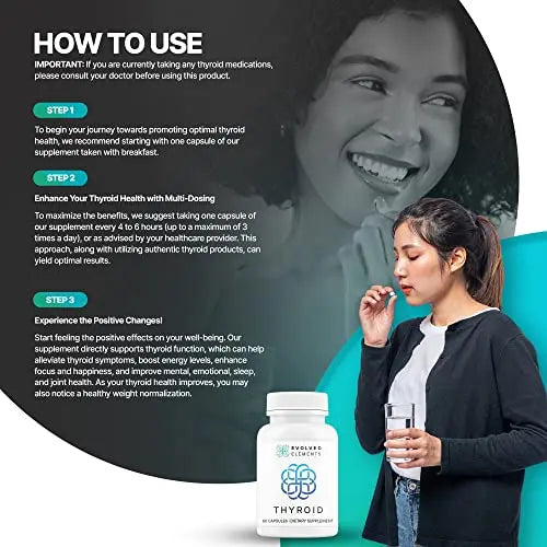 Evolved Elements Raw Grass-Fed Desiccated Bovine Thyroid - Thyroid Support for Women Evolved Elements Au supplements