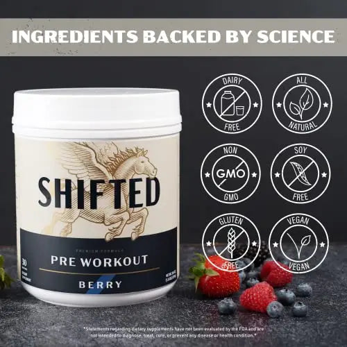 SHIFTED Premium Pre Workout Powder, Energy & Focus Supplement with Creatine Monohydrate SHIFTED Au supplements